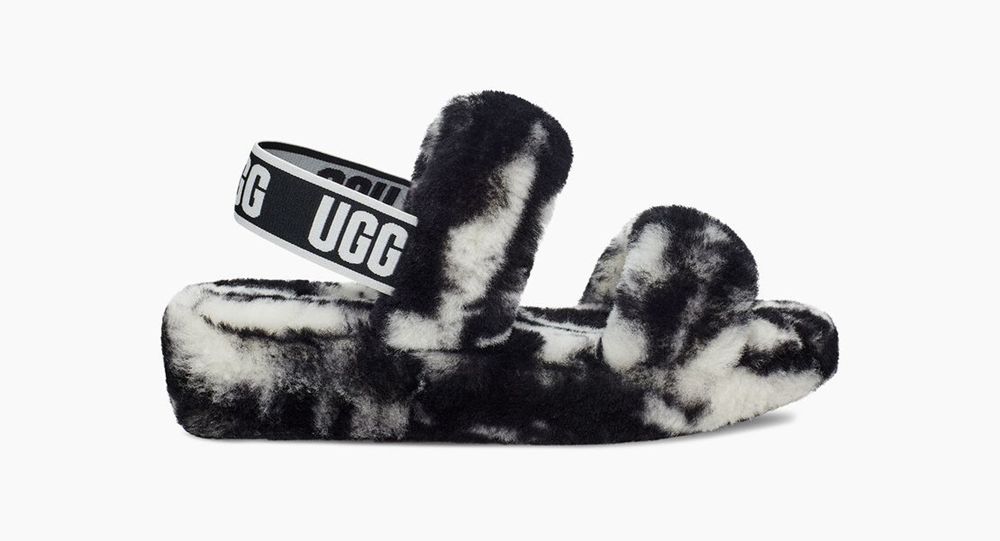 Ugg Oh Yeah Marble - Womens Slippers - Black - NZ (7092YLJBC)